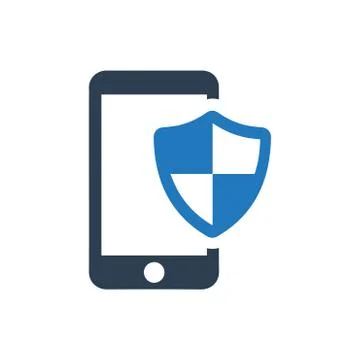 Mobile Protection Icon Stock Illustration