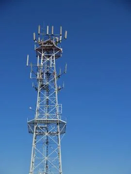 Mobile radio base tower Stock-Fotos