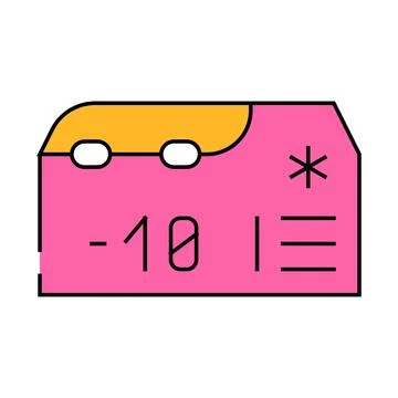 Mobile refrigerator flat icon color illustration Stock Illustration