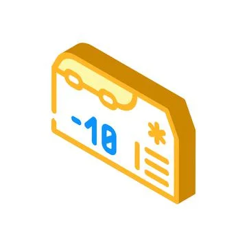 Mobile refrigerator isometric icon vector illustration color Stock Illustration