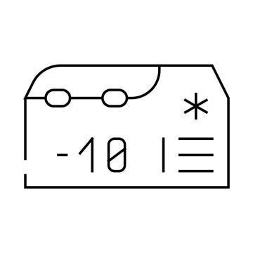 Mobile refrigerator line icon vector illustration flat Stock Illustration