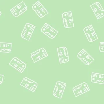 Mobile refrigerator line vector seamless pattern flat Illustrazione stock