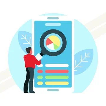 Mobile-reporting Stock Illustration