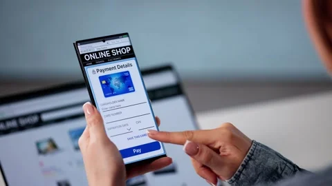 Mobile Responsive Ecommerce Website Where Woman Is Buying Stock Footage 311736127