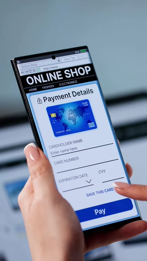 Mobile Responsive Ecommerce Website Where Woman Is Buying Stock Footage 312475533
