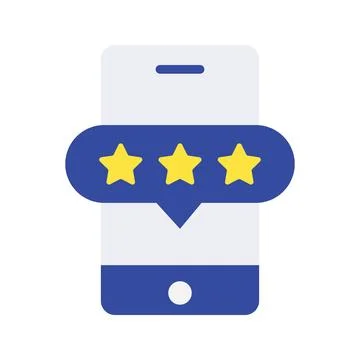 Mobile Review Icon Image. Stock Illustration