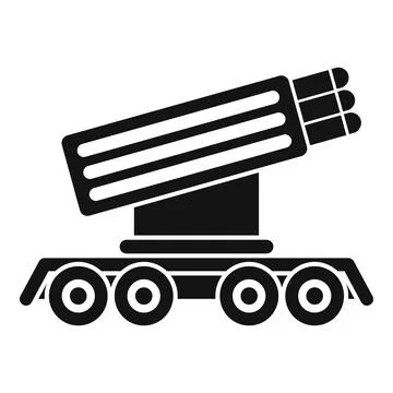 Mobile rocket launcher system targeting enemy positions Stock Illustration