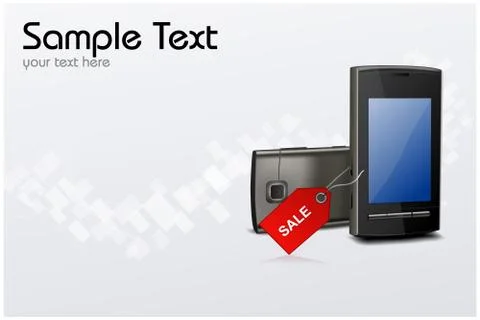 Mobile for sale Stock Illustration