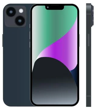 Mobile Sample Technology, Smart phone Black Color, mobile mockup Stock Illustration