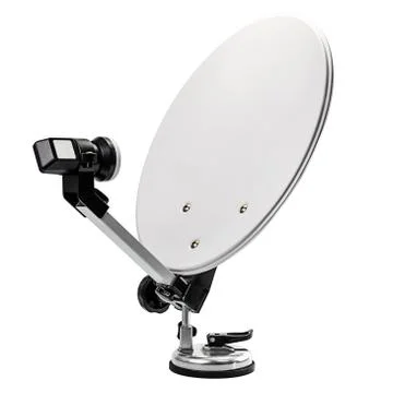 Mobile satellite dish Foto stock