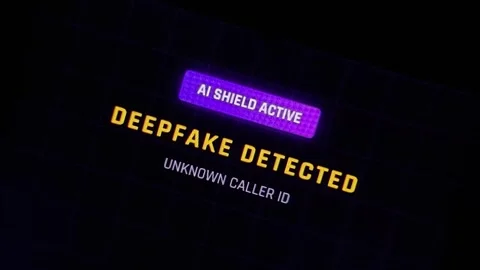 Mobile Scam Concept - Deepfake Detected Alert Video stock 342724033