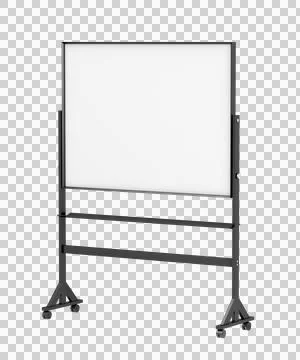 Mobile school whiteboard on wheels Stock Illustration