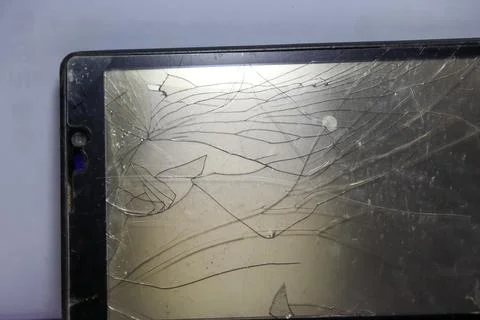 Mobile screen broke Foto stock