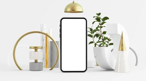 Mobile screen mock up Stock Illustration