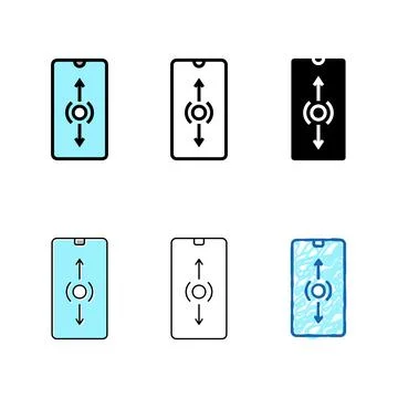 Mobile scroll color variations icon vector Illustrazione stock