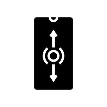 Mobile scroll glyph icon vector illustration Stock Illustration