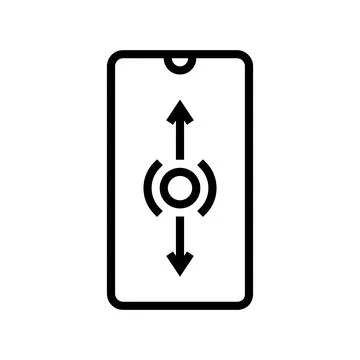 Mobile scroll line icon vector illustration Illustrazione stock