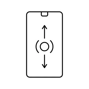 Mobile scroll line icon vector illustration Stock Illustration