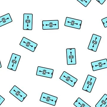 Mobile scroll vector seamless pattern Stock Illustration