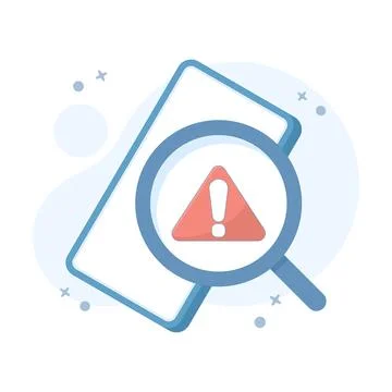 Mobile search error concept Stock Illustration