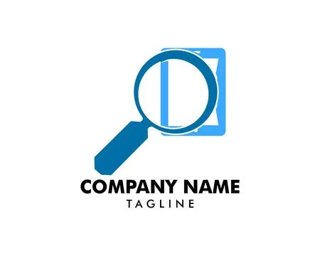 Mobile Search Logo Design Template Stock Illustration
