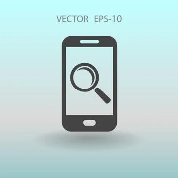 Mobile search. vector illustration Stock Illustration