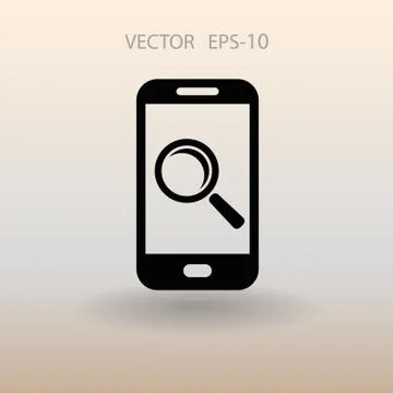 Mobile search. vector illustration Stock Illustration