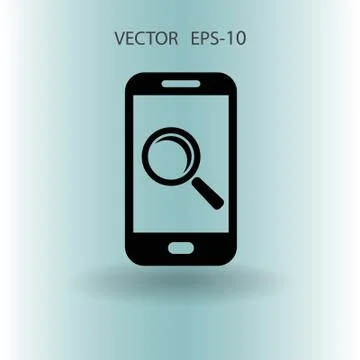 Mobile search. vector illustration Stock Illustration