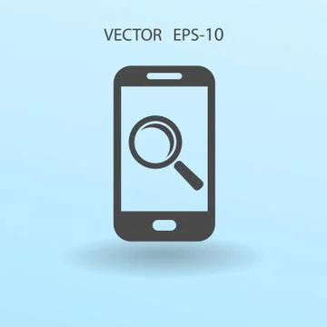 Mobile search. vector illustration Stock Illustration
