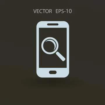 Mobile search. vector illustration Stock Illustration