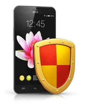 Mobile security and data protection concept Stock Illustration
