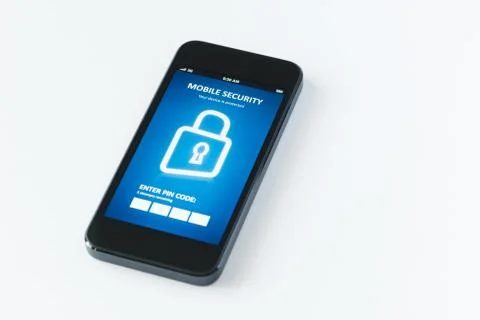 Mobile security app Stock Photos