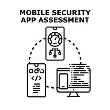 Mobile security application assessment and testing process 스톡 일러스트