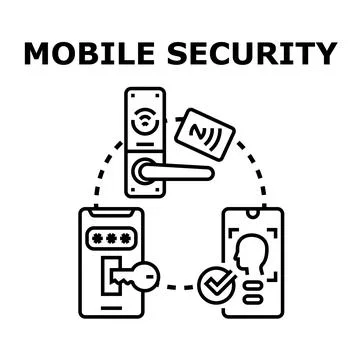 Mobile security concept for smart digital access systems Stock Illustration