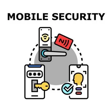 Mobile security concept for smart digital access systems Stock Illustration