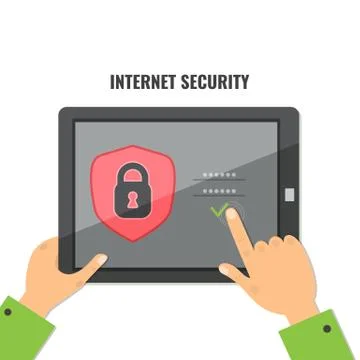 Mobile security, data protection concept. Stock Illustration