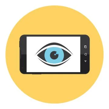 Mobile Security Eye Stock Illustration