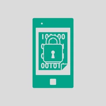 Mobile Security Icon 스톡 일러스트