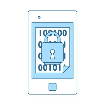 Mobile Security Icon Illustrazione stock