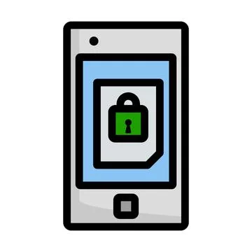 Mobile Security Icon Stock Illustration