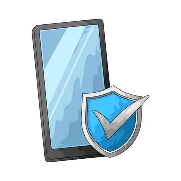 Mobile security illustration イラスト素材