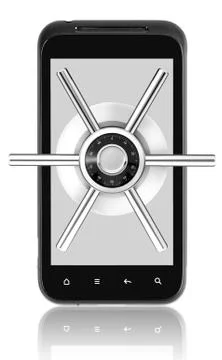 Mobile security lock Stock Illustration