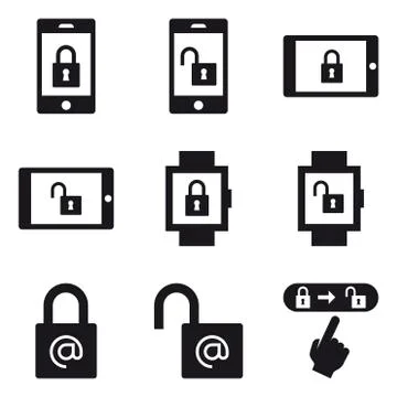 Mobile security locks 스톡 일러스트