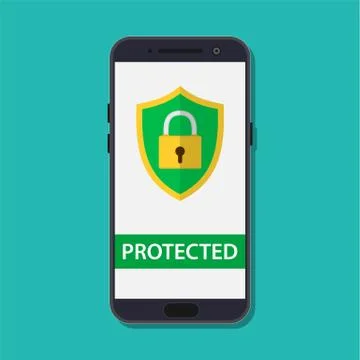 Mobile security protection Stock-Illustration
