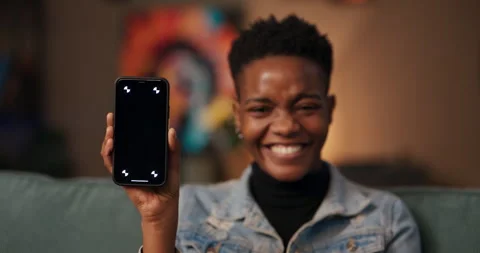 Mobile security specialist or IT consultantAfrican woman with short hairstyle Stock Footage 245179068