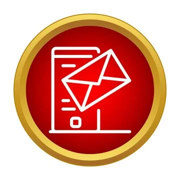 Mobile sending or receiving email message icon イラスト素材