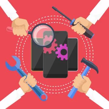 Mobile Service Stock Illustration