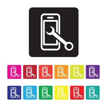 Mobile services icon Stock Illustration