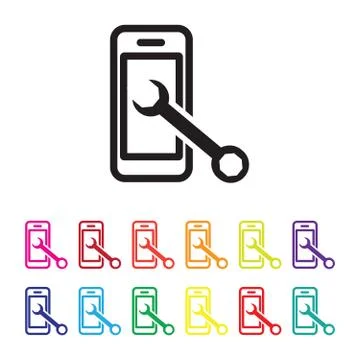 Mobile services icon Stock Illustration