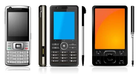 Mobile set Illustrazione stock